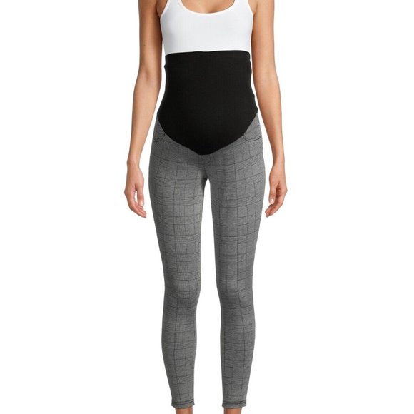 Time & True Womens Maternity Jeggings Size S-XL Gray Plaid Soft & Comfortable - Picture 8 of 8